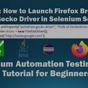 How To Launch Firefox Browser Using GeckoDriver In Selenium Script