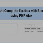 Текстовое поле с автозаполнением на JQuery с использованием Bootstrap 4 и PHP Ajax