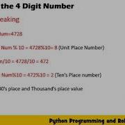 Reversal Of 4 Digit Number In Python Programming