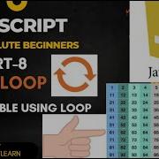FOR LOOP Create Table Using FOR Loop Javascript Programming By Deeplylearn Technology