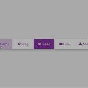 Navigation Menu Hover Effect Using Only HTML CSS Elastic Tab Animation