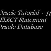 Select Statement In Oracle Database