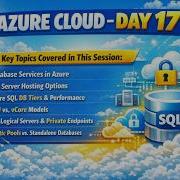 Azure SQL Explained DTU Vs VCore Elastic Pool Private Endpoint More Day 17