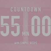 55 Minute Countdown Timer Flip Clock With Simple Beeps