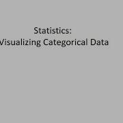 Statistics Visualizing Categorical Data