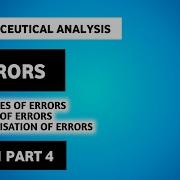 Errors Sources Of Errors Types Of Errors Methods Of Minimization Pharmaceutical Analysis