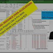 Узнайте как выравнивать перераспределение ресурсов в MS Project MS Project Made Easy урок 23