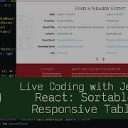 React Sortable Responsive Table Live Coding With Jesse