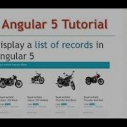 Part 7 Display A List Of Records In Angular 5 Bike List