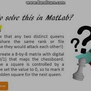 Eight Queens Problem Solved With MatLab 2nd Version