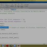 Circular Convolution By Matrix Method