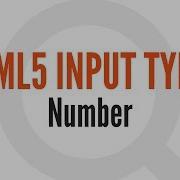 HTML5 Input Types Number 6 14