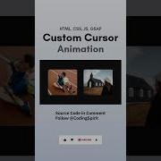 Custom Cursor Animation Using HTML CSS JavaScript GSAP Shorts