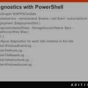 Hands On Windows Azure Diagnostics Diagnostic With PowerShell