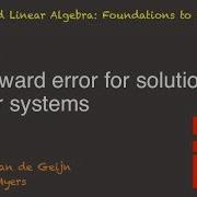 6 4 3 Backward Error Analysis Of A X B