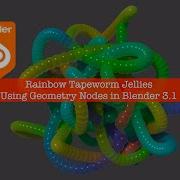 LIVENODING Rainbow Tapeworms Using Geometry Nodes