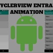 RecyclerView Entrance Animation Android Java
