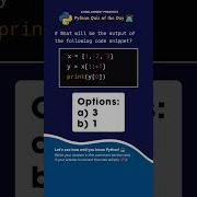 Python Quiz Question 86 Shorts