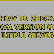 Unix Linux How To Check Java Version On Multiple Servers