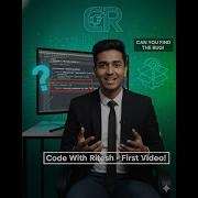 Hello World Welcome To Code With Ritesh Official Channel Intro