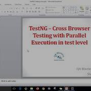 TestNG Cross Browser Testing With Parallel Execution In Test Level