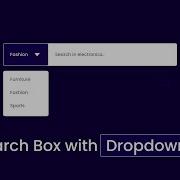 How To Make Search Bar With Dropdown Using HTML CSS JS Create Search Box With Drop Down