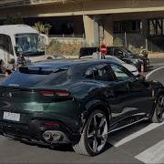 Oliver Bearman With His Ferrari Purosangue Driving In Monaco