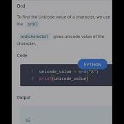 Day 34 Python Ord Function Explained In 30 Secs Telugu Python Programming Shorts Viral