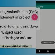 Add Floating Action Button In Android Studio Java Tutorial