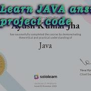 Solo Learn Java Full Course Answers With Project Code Link Sololearn Java Answers