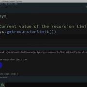 How To Get The Current Value Of The Recursion Limit In Python