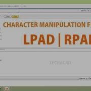 Oracle Tutorial Character Manipulation Functions LPAD RPAD