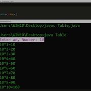 Java Program To Print Multiplication Table Learn Coding