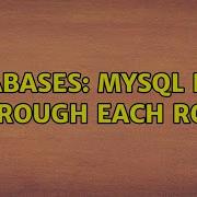 Databases MySQL Loop Through Each Row