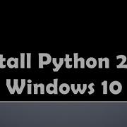 Python Installation 2 7 18