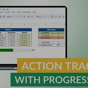 Инструмент отслеживания действий с индикатором выполнения Google Sheets