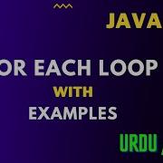 For Each Loop Java Examples Urdu Hindi Jawad Aslam