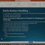 Radio Button Handling And Displayed Enabled And Selected Methods In Selenium WebDriver