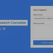 How To A Make Text To Speech Converter With Html Css And Javascript
