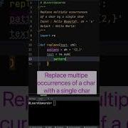 Python Replace Multiple Occurrences Of Character Python