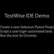 TestWise Create Selenium Pytest Test