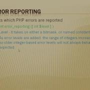 PHP Tutorial Error Reporting