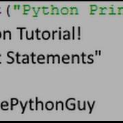 Python Tutorial 1 Print Statements W Some Variables