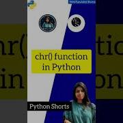 Chr Function In Python Shorts Python Python3 Pythontutorial Pythonprogramming