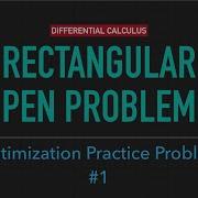 Optimization Practice Problem 1 Rectangular Pen Problem