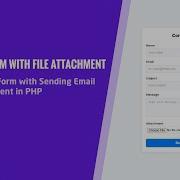 Contact Form With Sending Email With Attachment