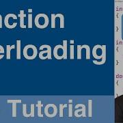 Function Overloading C Tutorial