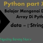 Data List Python Array Di Python Python Part 7