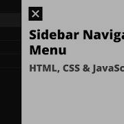 How To Create Simple Responsive Animated Sidebar Menu Using HTML CSS JavaScript