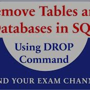 Drop Tables Databases In SQL Database DROP Command Relational DBMS SQL For Beginners